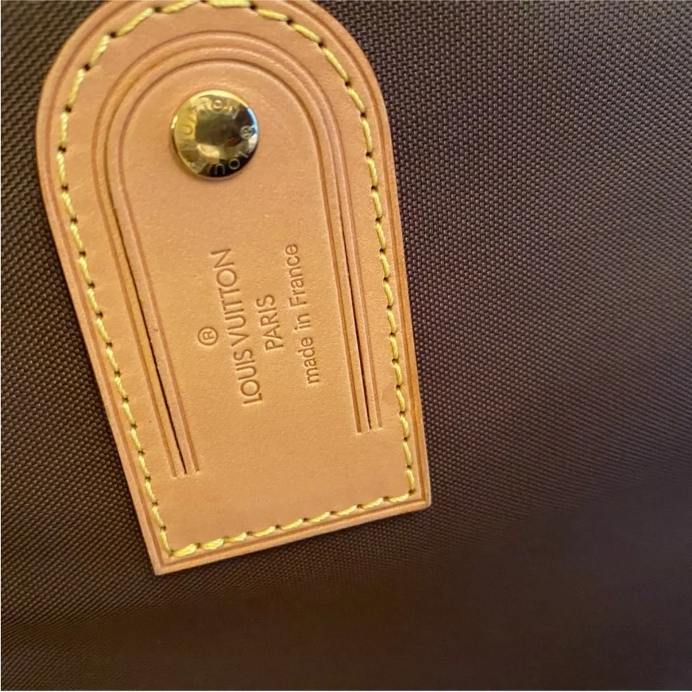 Louis Vuitton Brown Monogram Rolling Carry-On with Tan Accents